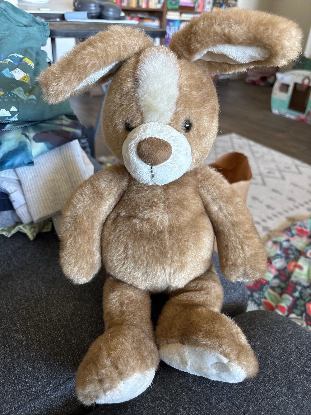 GUND Vintage Plush Brown Bunny Stuffed Animal - Soft Cuddly Kids Toy #36396